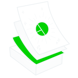 Stos ulotek z logiem firmy symbolizujący projekt ulotek dla Twojego biznesu!